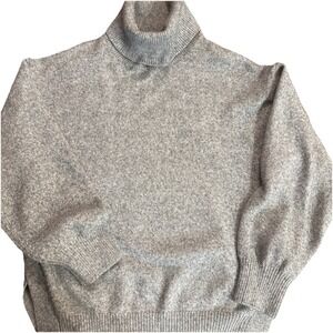 Woolen Bloom Sweater Women's Boutique Gray Heather‎ High Neck Size Medium Soft